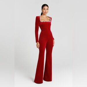 Nadine Merabi Kimberly Red Jumpsuit **Read Description**